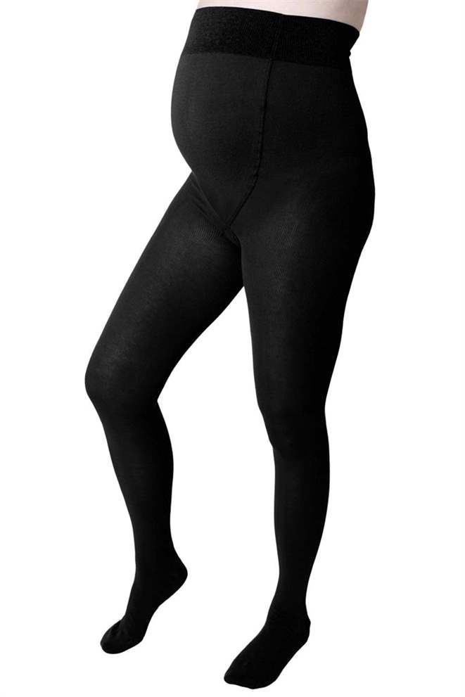 Black WOOL Maternity tights