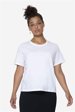 White nursing blouse in 100% Orgainc cotton - front view