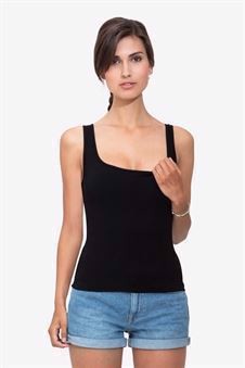 Black nursing tanktop  and top for breastfeeding - Organically grown - Nursing function demonstration